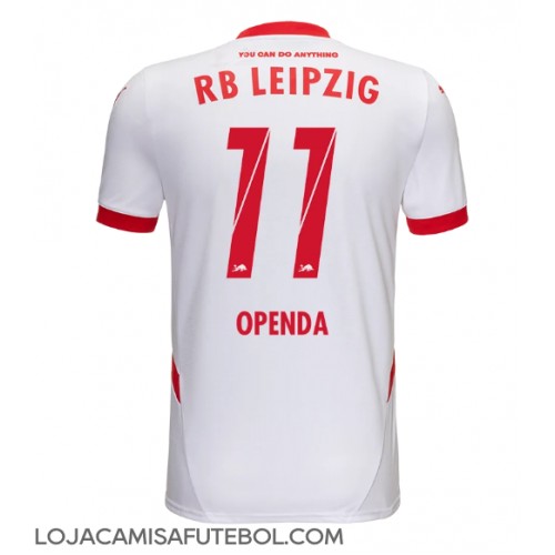 Camisa de Futebol RB Leipzig Lois Openda #11 Equipamento Principal 2024-25 Manga Curta